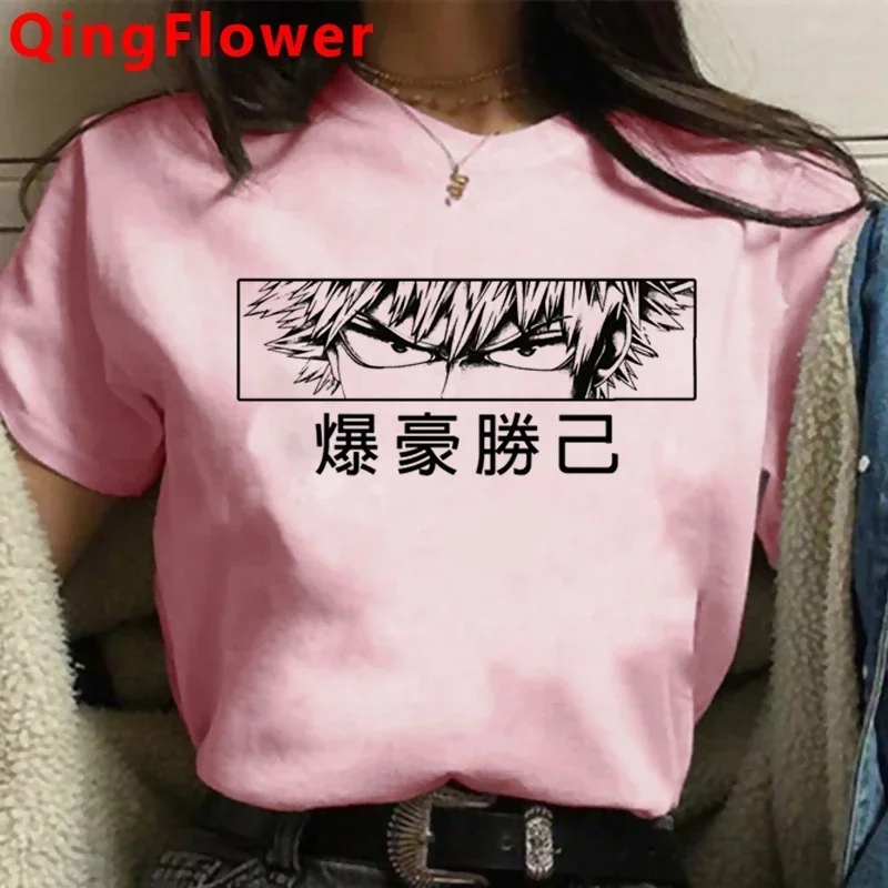 My Hero Academia Bakugou Boku No Hero Academia T-Shirt Kleidung weiblich weißes T-Shirt Druck Paar Sommer Top Harajuku Kawaii – Detail 7
