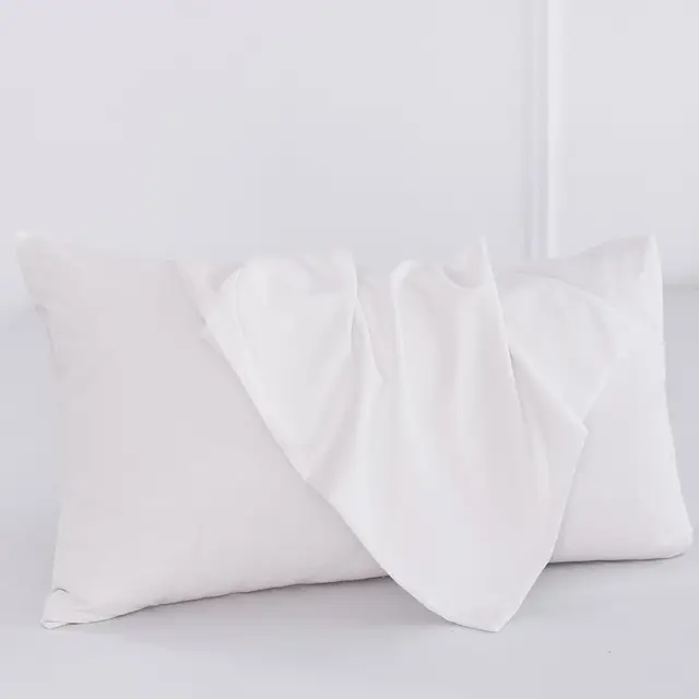 Juego de fundas de almohada estándar, paquete de 1, 100% algodón lavado, textura similar al lino, transpirable, duradero, suave, blanco sólido, sin rellenos 2