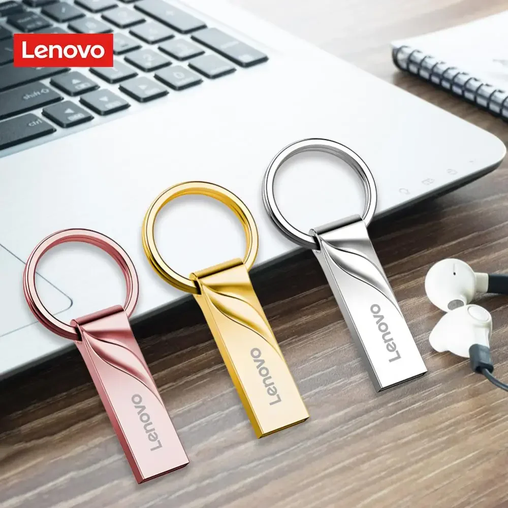 thumbnail image 1 of Memoria USB Lenovo USB 3.0 de 2 TB, memoria USB de metal de 128 GB, memoria USB de alta velocidad de 512 GB, mini PenDrive creativo de 256 GB, almacenamiento externo de 1 TB, 1 of 5