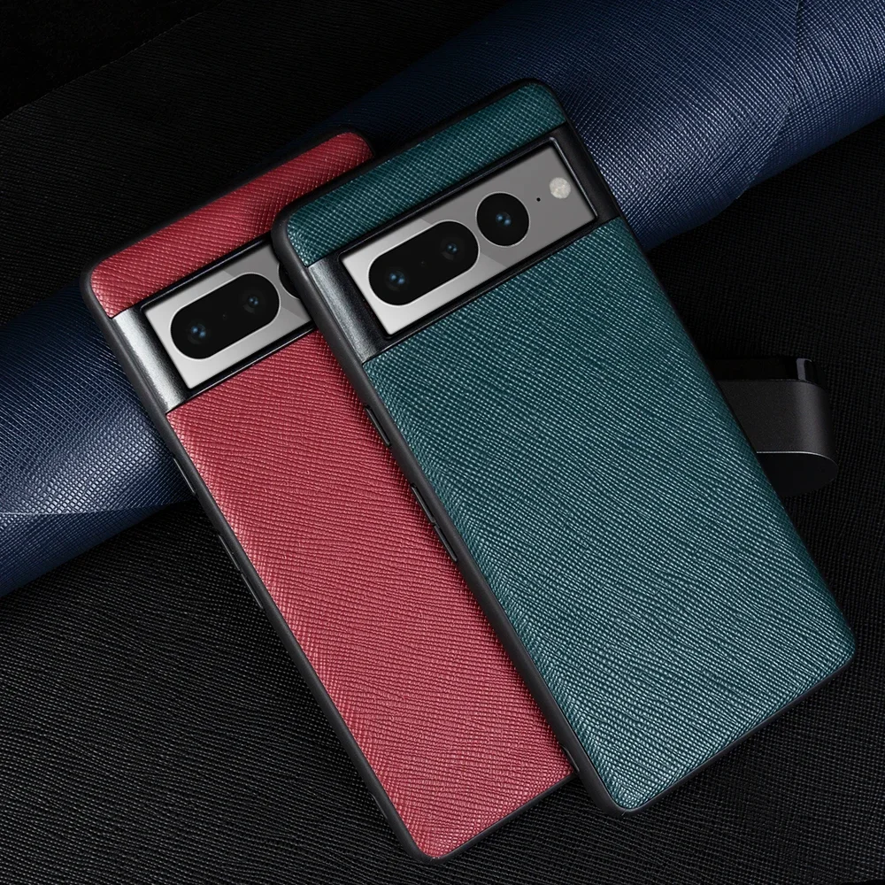 Luxurious Genuine Leather Slim Back Cover - Handmade Cowhide Shockproof Protective Case - Unisex Business Style