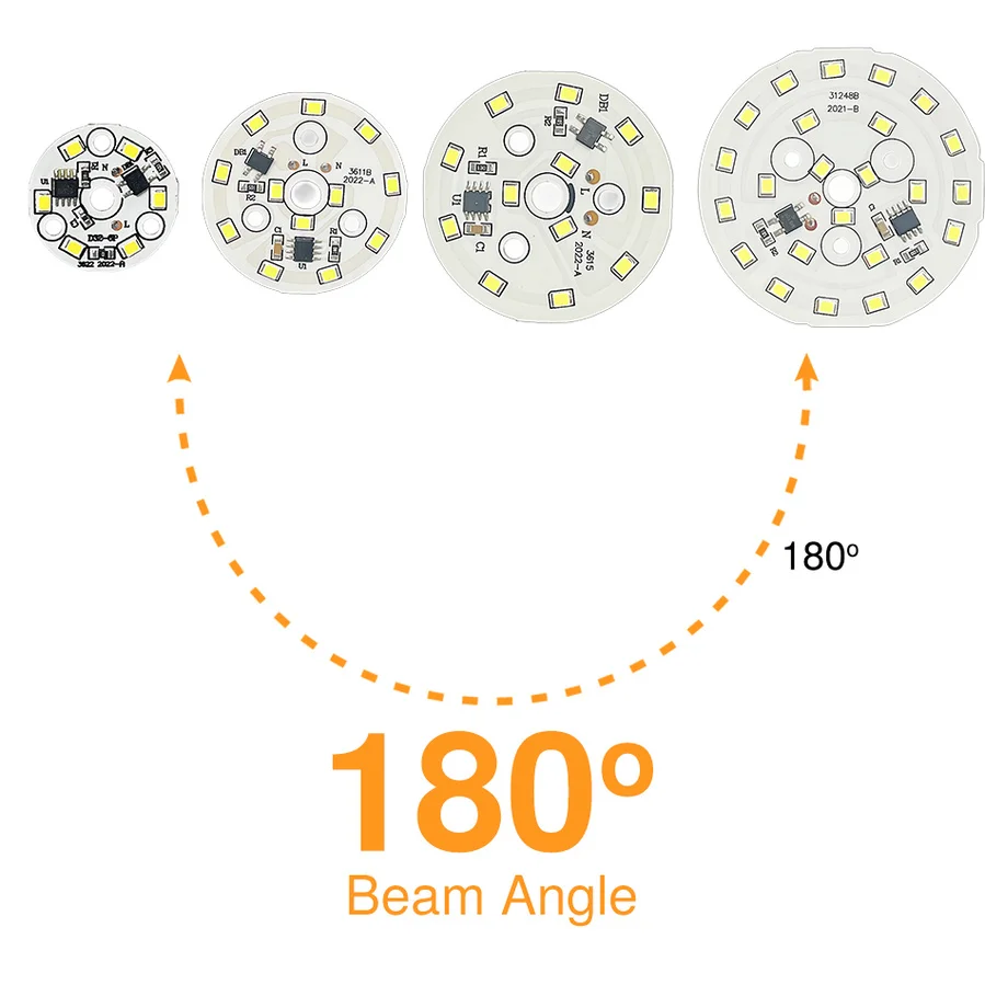 LED Chip for Downlight 3W 5W 7W 9W 12W 15W 18W SMD 2835 Round Light Beads AC 220V-240V