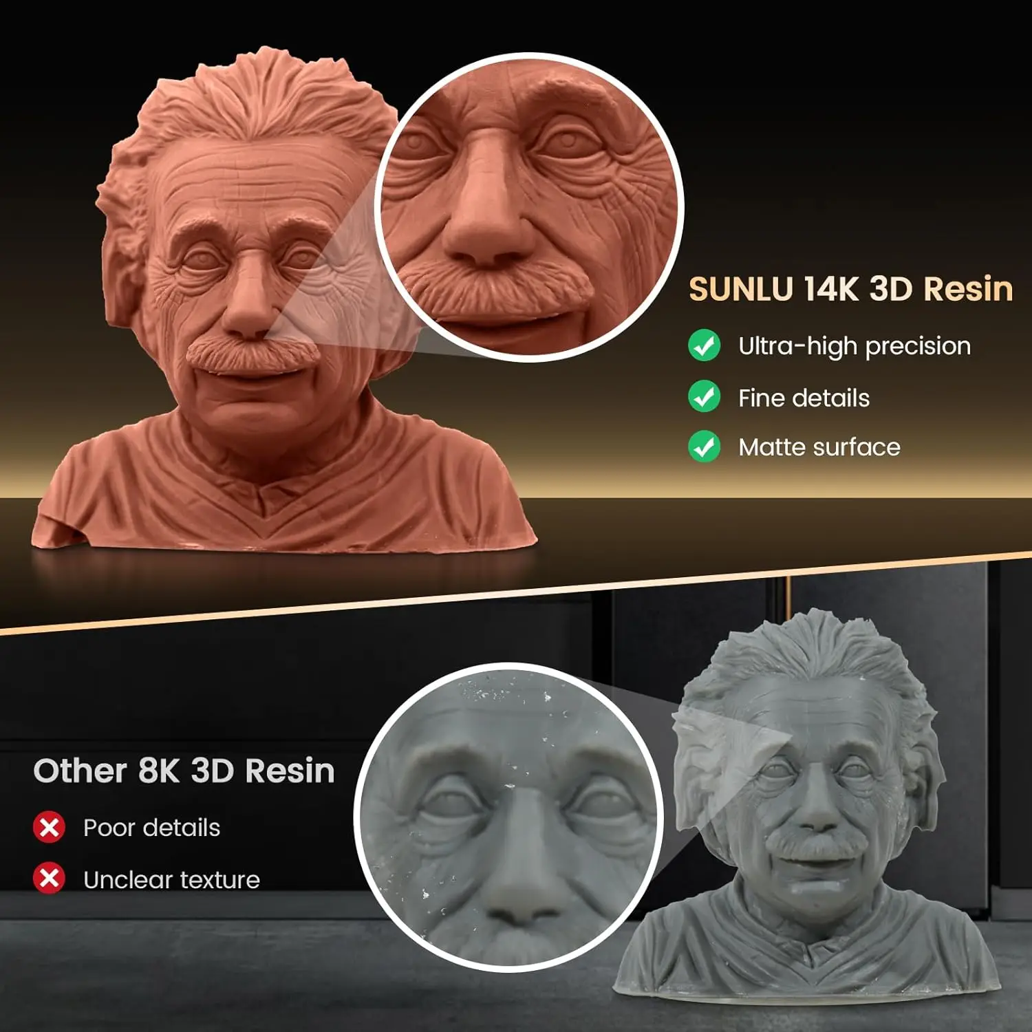 SUNLU Standard Plus 14K Ultra High Precision 3D Resin