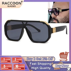 Vintage Luxury Designer Brand Fashion Oversized Square Sunglasses Women Men Trendy Big Frame Flat Top Sun Glasses Shades Uv400