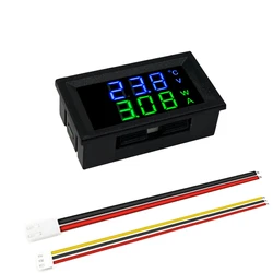 LED Digital Voltmeter Ammeter - Voltage and Current Meter with Display (New-BLUE-GREEM)