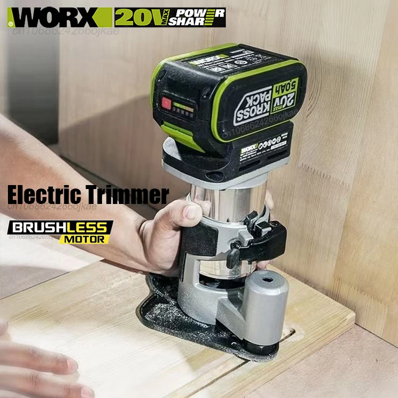 Worx 20v WU560 Wireless Electric Trimmer Brushless MAX 30000rpm Steady Speed Control Slow Start 5 Gear Share Green 5pin Battery
