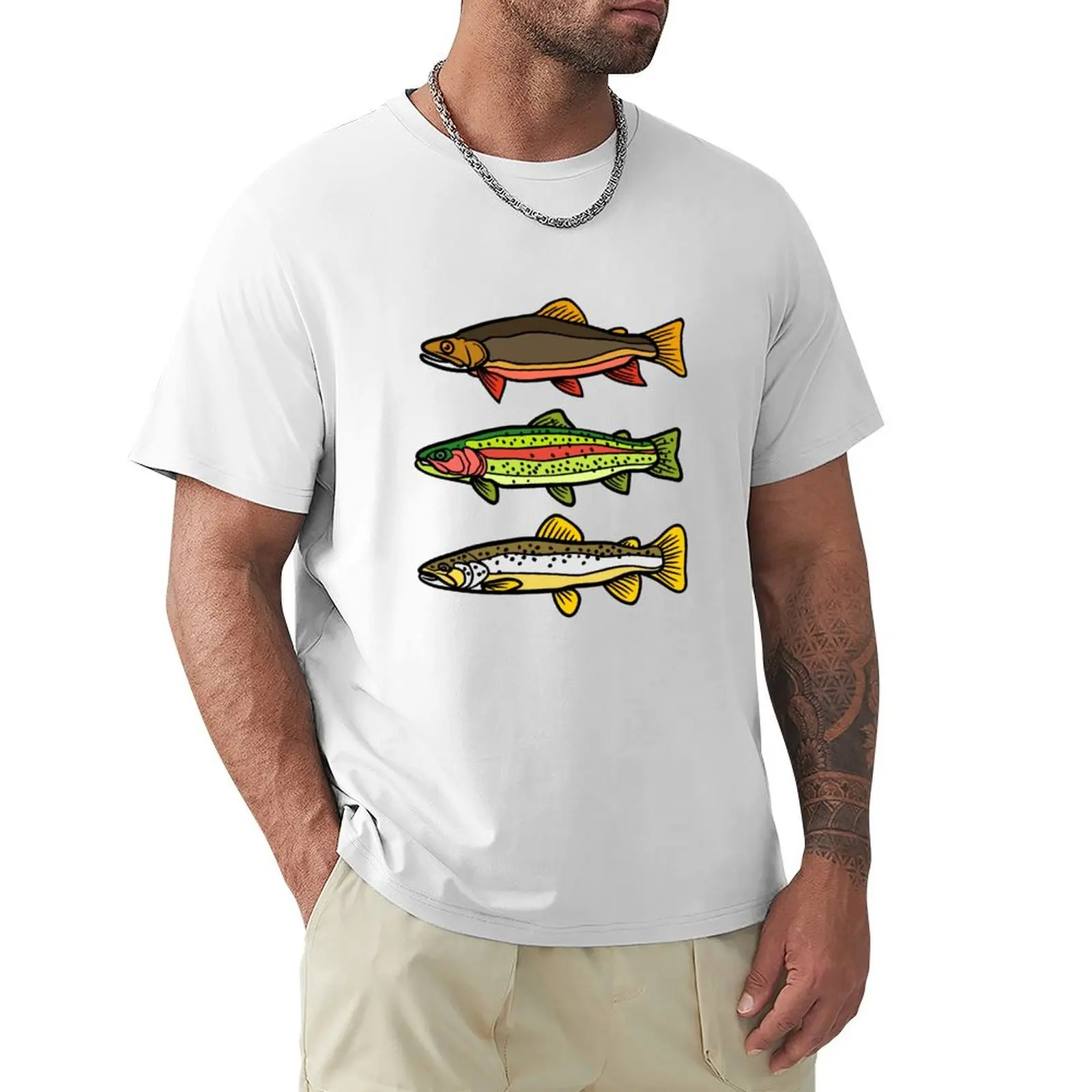 

Trout T-shirt customs shirts graphic tees anime oversized t shirt men