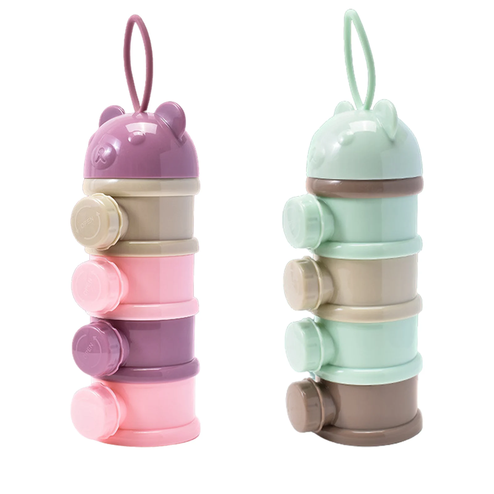 

270ml Baby Formula Container Portable Infant Milk Powder Storage Box Stackable Food Container Snack Cups For Toddlers Leakage