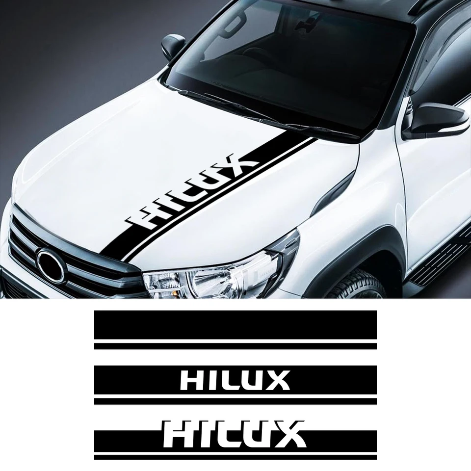 ycsunz autocollant de voiture pour hilux rocco revo vigo 2012-2019 côté  corps racing rayure graphique vinyle montagne stickers peut être  personnalisé