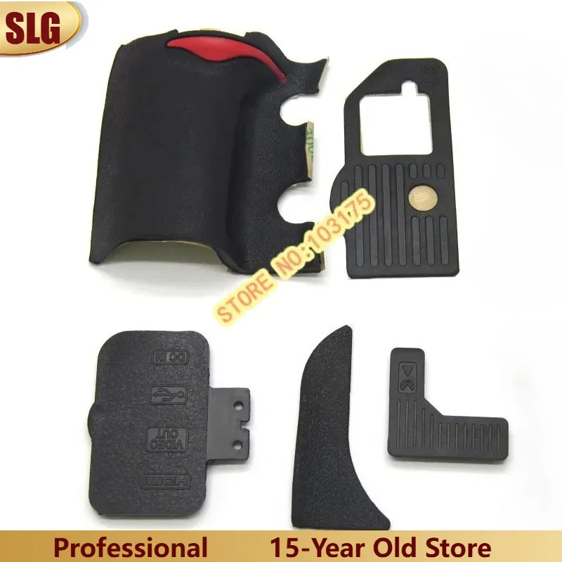 New A Unit of 5 Pieces for Nikon D700 Grip Rubber USB with