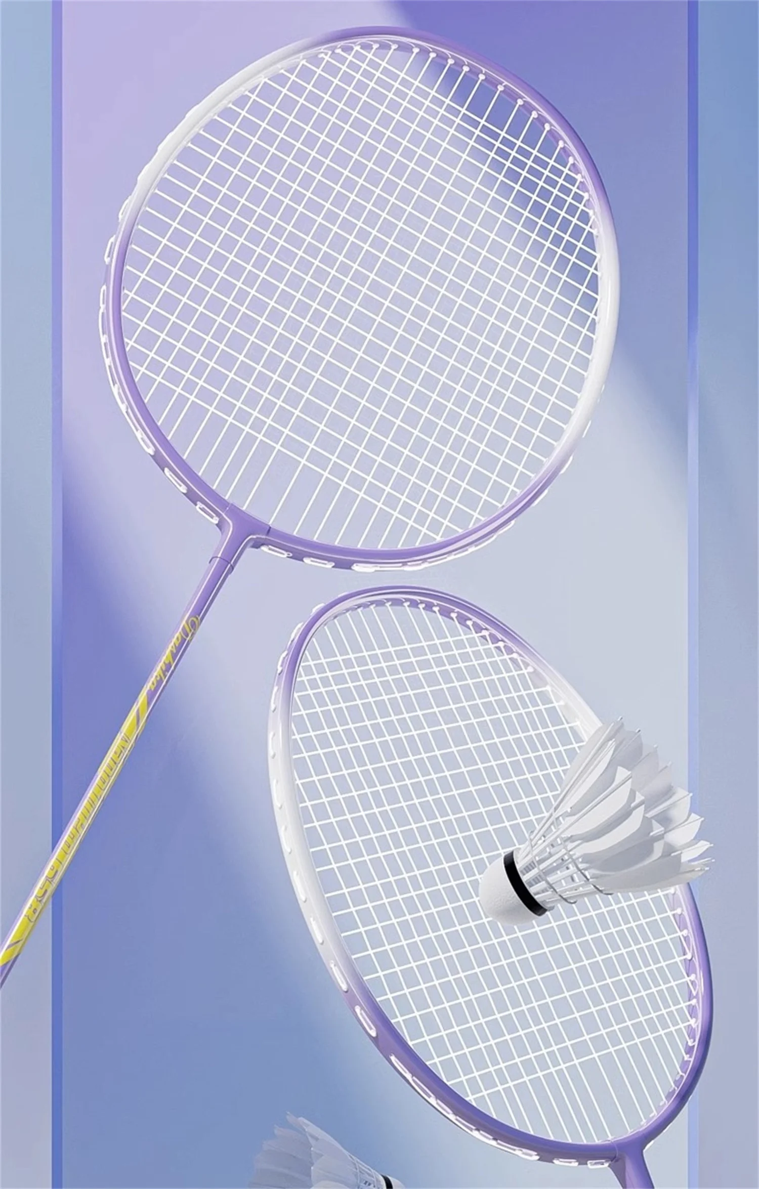 Badminton Racket Lithium Alloy Beginners Resistant Offensive Racket Set Sports Equipment