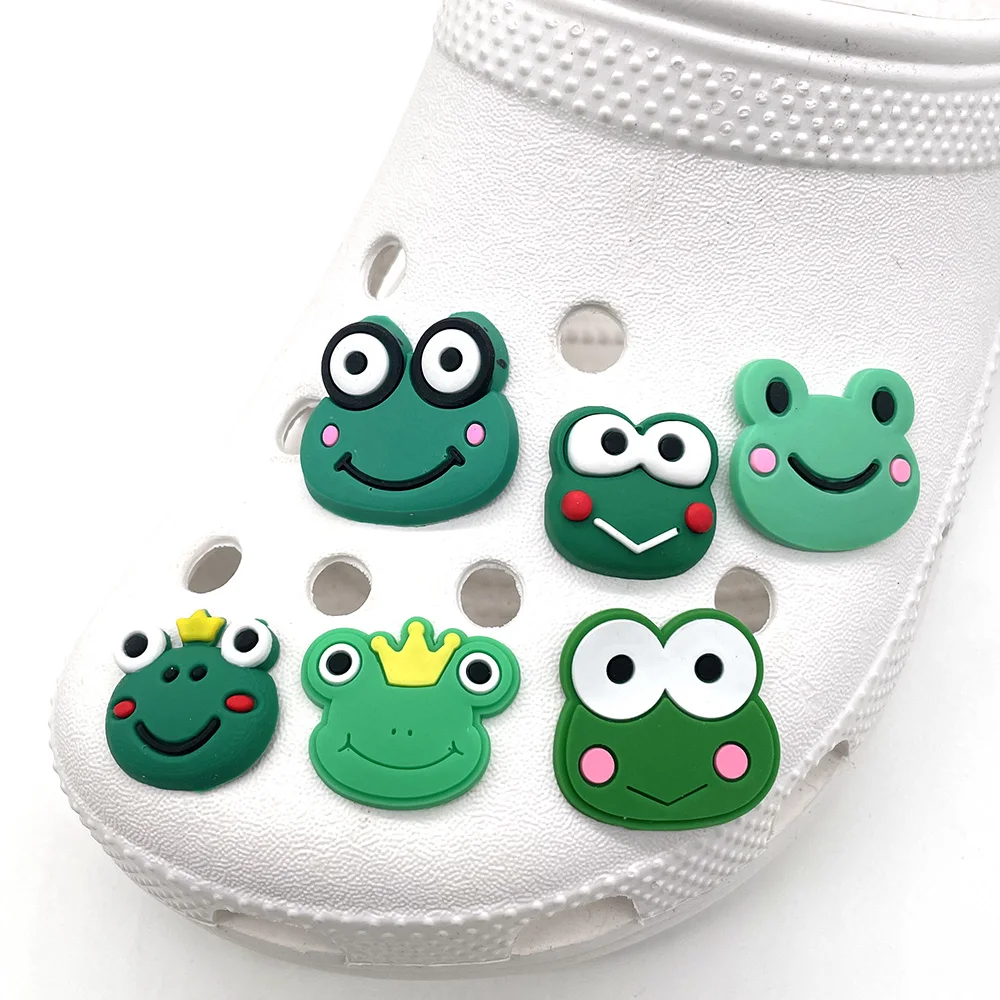 

Frog Green Animal Shoe Charms for Clogs Sandals Decoration Shoe Accessories Charms for Children Gifts