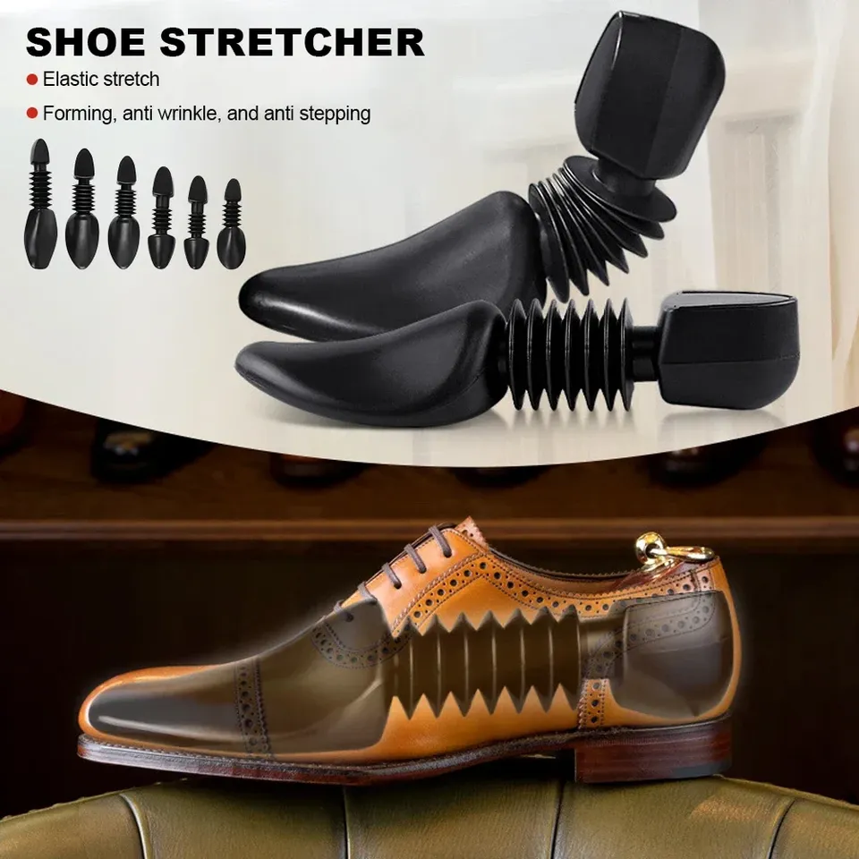 Adjustable Length Plastic Shoe Support Black Telescopic Practical Men Shoe Trees Stretcher Boot Holder Organizers Man Women
