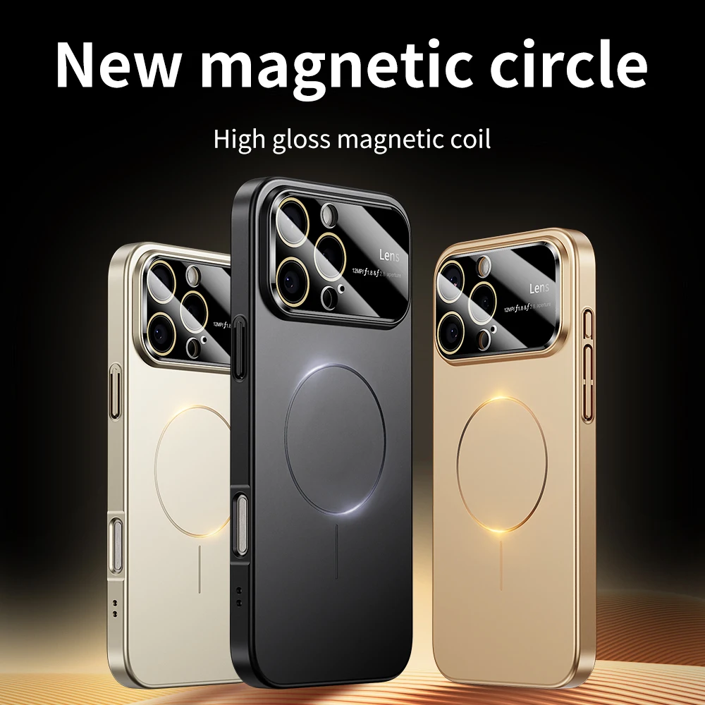 Luxury Camera Protection For Magsafe Phone Case for iPhone 17 Air 16 14 15 13 12 11 Pro Max Magnetic Shockproof Hard Thin Cover 2