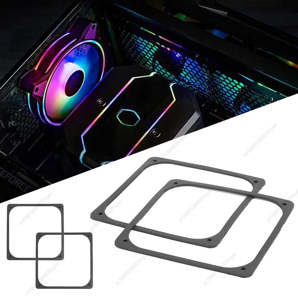 PC 케이스 팬용 충격 흡수 방진 실리콘 가스켓 2개 120x120mm