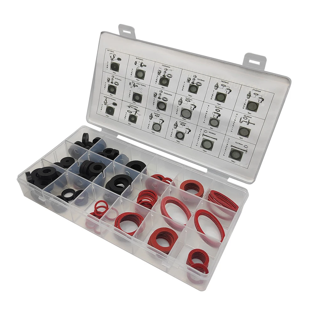 

Auto Parts O-ring Black+red Universal Car Accessories Flat Washers Hydraulic Seal Kit Replacement High Quality