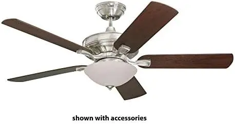 Ireland Home  Ceiling Fan with Reversible Blades | Low Profile Hanging Fixture with 3 Speed Motor, Pull Chain, and Downrod Inclu ireland home snugger flush mount ceiling fan indoor fixture with low profile design 5 reversible blades with 3 speed motor a