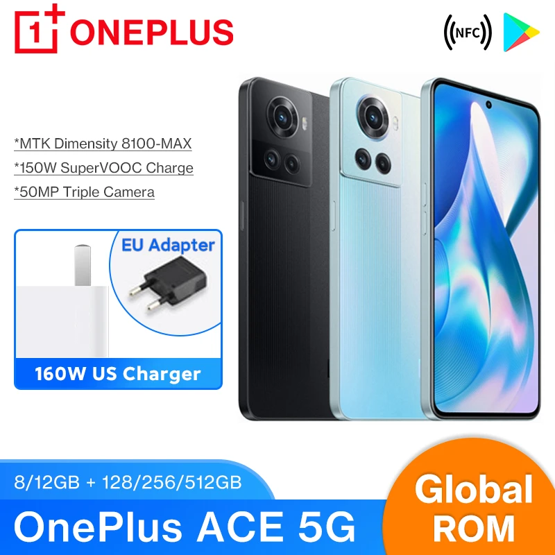 Oneplus Ace 10r 5g Global Rom 8g 128g Smartphone Mtk Dimensity 8100-max ...