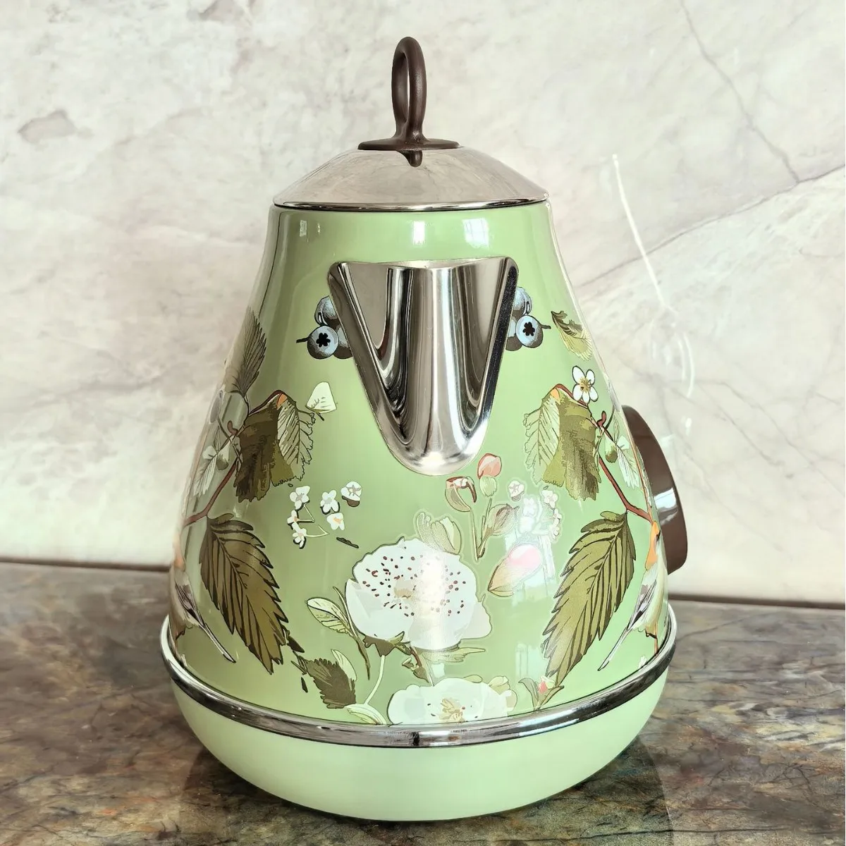 غلاية ماء كهربائية ريترو، 1.7 لتر، ستانلس ستيل 304...