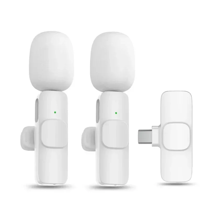 Wireless Lavalier Microphone Audio Video Recording Mini Mic for iPhone Android Mobile Phone K1