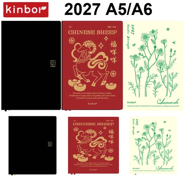 Carnet de notes Kinbor A5 A6 2027, planificateur hebdomadaire et mensuel, bloc-notes à couverture souple, organisateur de temps, planificateur quotidien, suivi des habitudes 2 Carnet de notes Kinbor A5 A6 2027, planificateur hebdomadaire et mensuel, bloc-notes à couverture souple, organisateur de temps, planificateur quotidien, suivi des habitudes 2