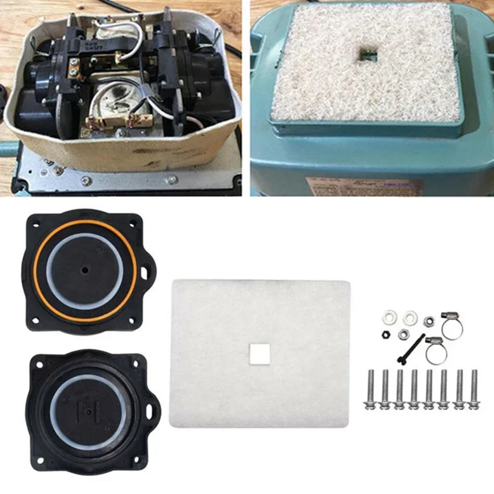 Air Pump Diaphragm Rebuild Repair Kit Air Valves/Filter Element For Hiblow For HP-80 HP-60 Linear Septic Pump
