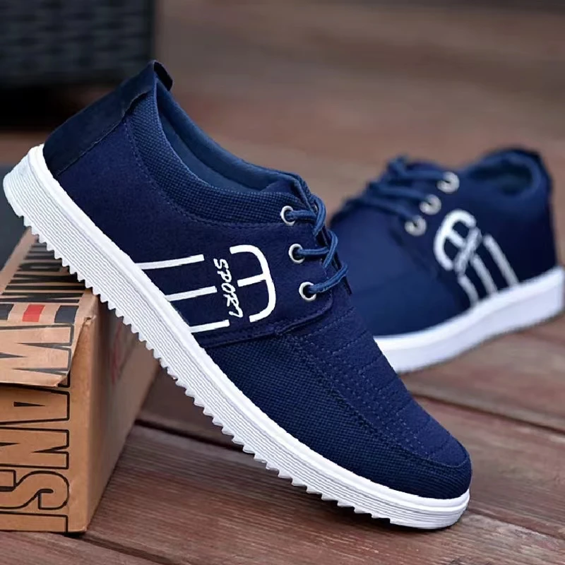 

Men's Canvas Shoes Lightweight Sport Breathable Shoes Men's Classic Vulcanized Shoes Lace Up Casual Work Footwear Man Drive Shoe