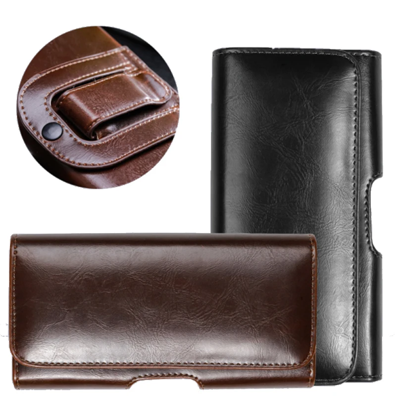 

For OnePlus 7 Fashion Case PU Leather Holster Vintage Belt Clip Phone Pouch Cover Waist Camping Hiking Outdoor Bag