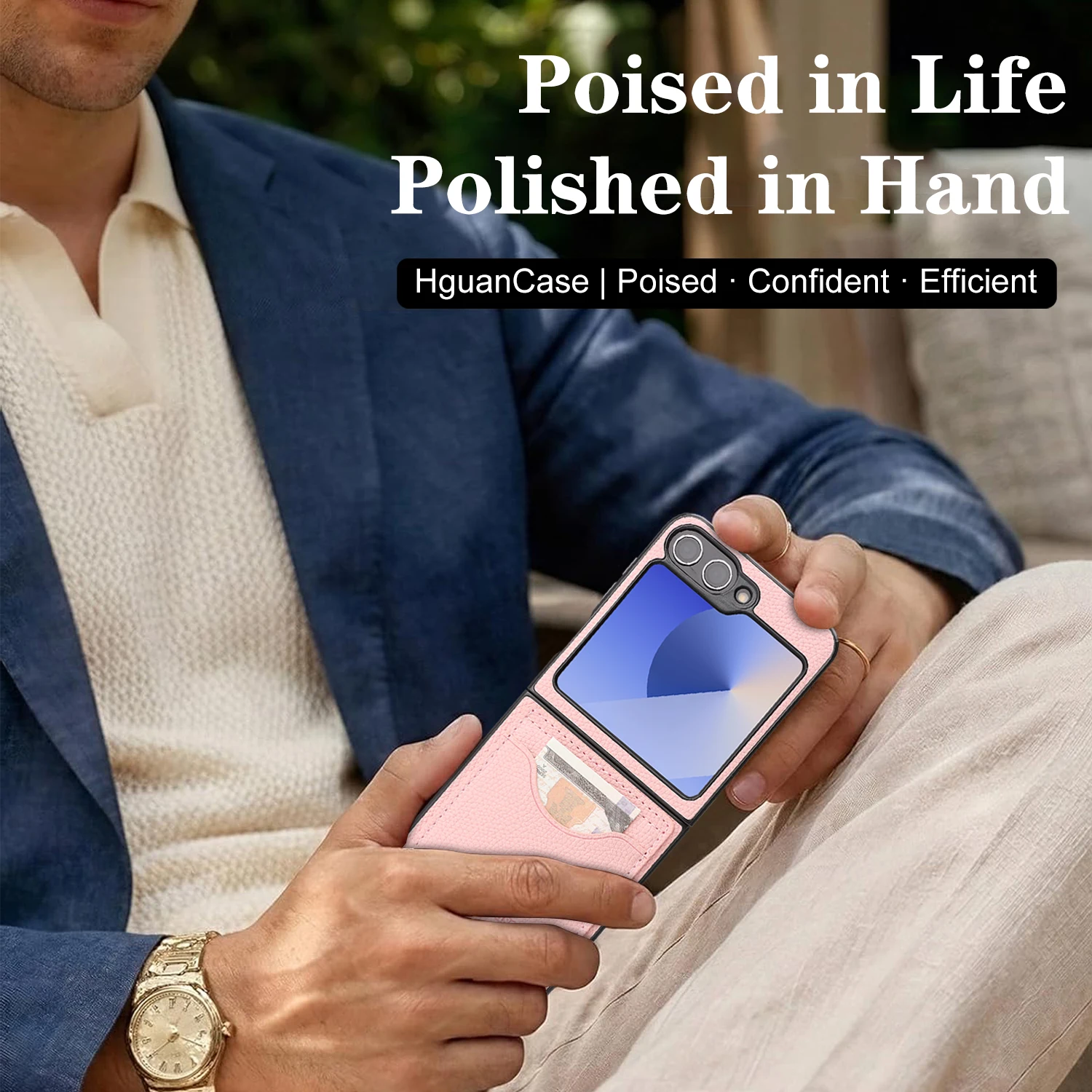 Luxury Leather Card Holder Phone Case - Comfortable Grip, Shockproof Slim Fit, Portable Cover