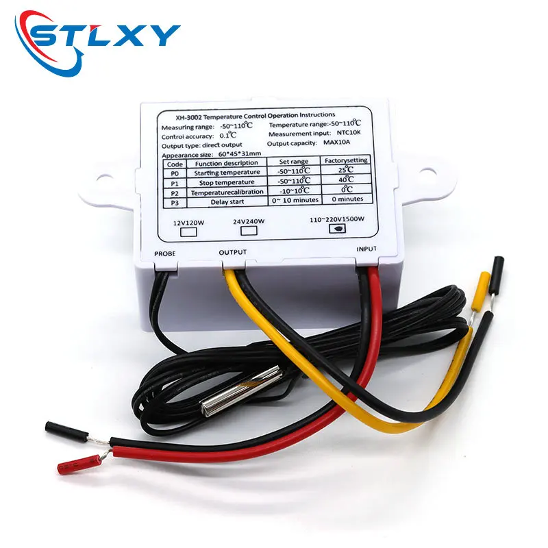 Premium Digital LED Temperature Controller with Waterproof Sensor and Thermostat Control Switch