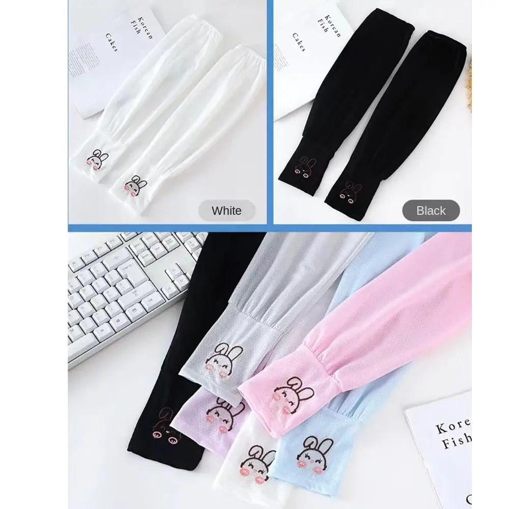 Little Rabbit Sunscreen Sleeves Breathable Uv Protection Loose Ice Sleeves Lightweight Arm Cover Women