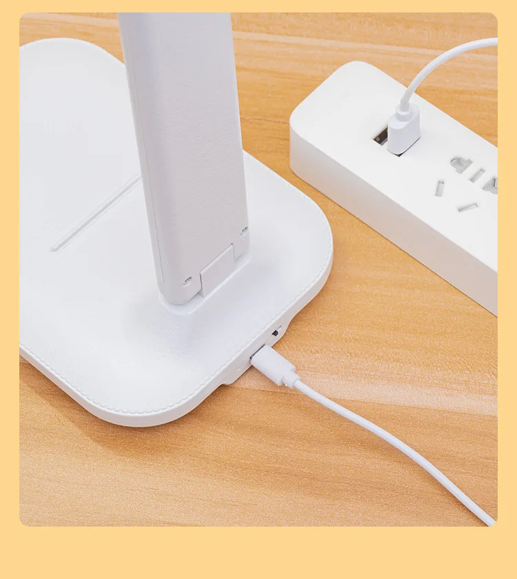 Foldable Desk Lamp - USB Rechargeable Eye Care Reading Light With Adjustable Brightness