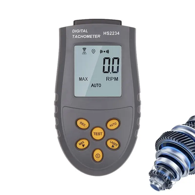 

Small Tachometer 2.5RPM-99 999RPM Tachometer RPM Tester Motor Speed Meter Gauge Tool With Reflective Tapes Digital Photo