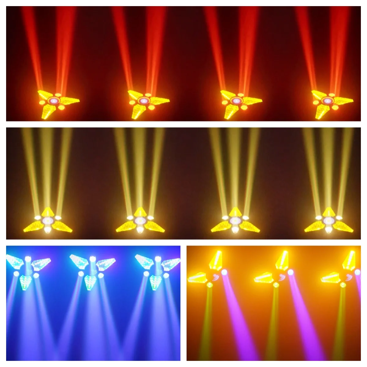 LED 280W Full Color Rotating Moving Head Light Triangle Maple Leaf Retro Lights