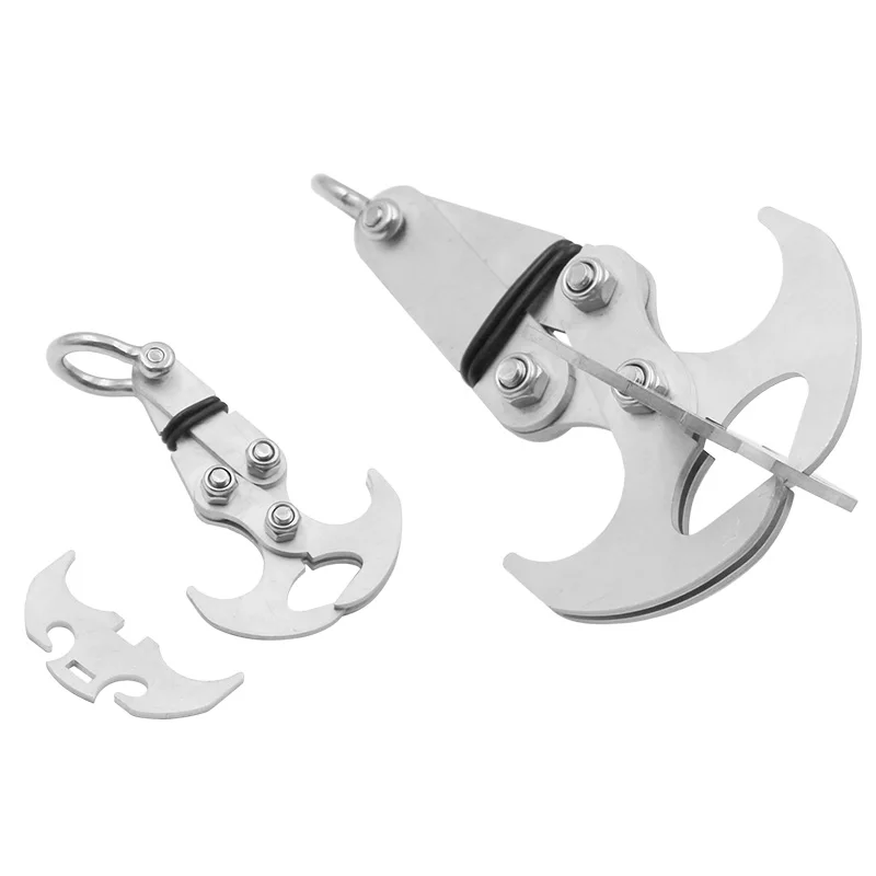 Folding Grappling Hook Stainless Steel Durable Deployment Versatility in Outdoor Adventures Emergency Tool for Hiking