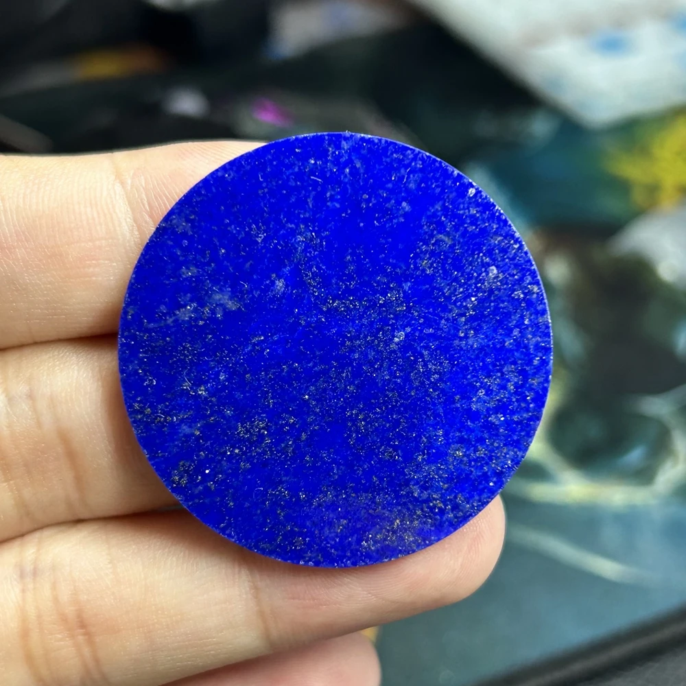 Meisidian 2pcs Lapis Lazuli 40MM Lapis Lazuli Double Flat Coins Sheet Gemstone On Sale