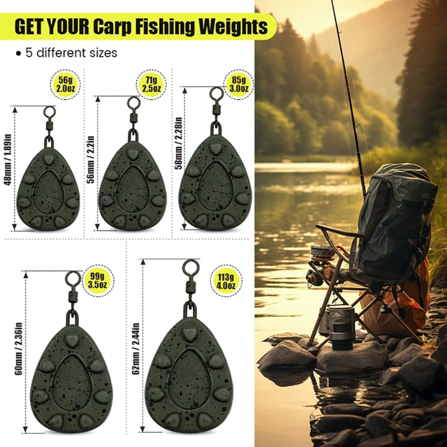 Fishing sinker weights, 56g/71g/85g/99g/113g in various specifications, suitable for freshwater and seawater, with corrosion res 2