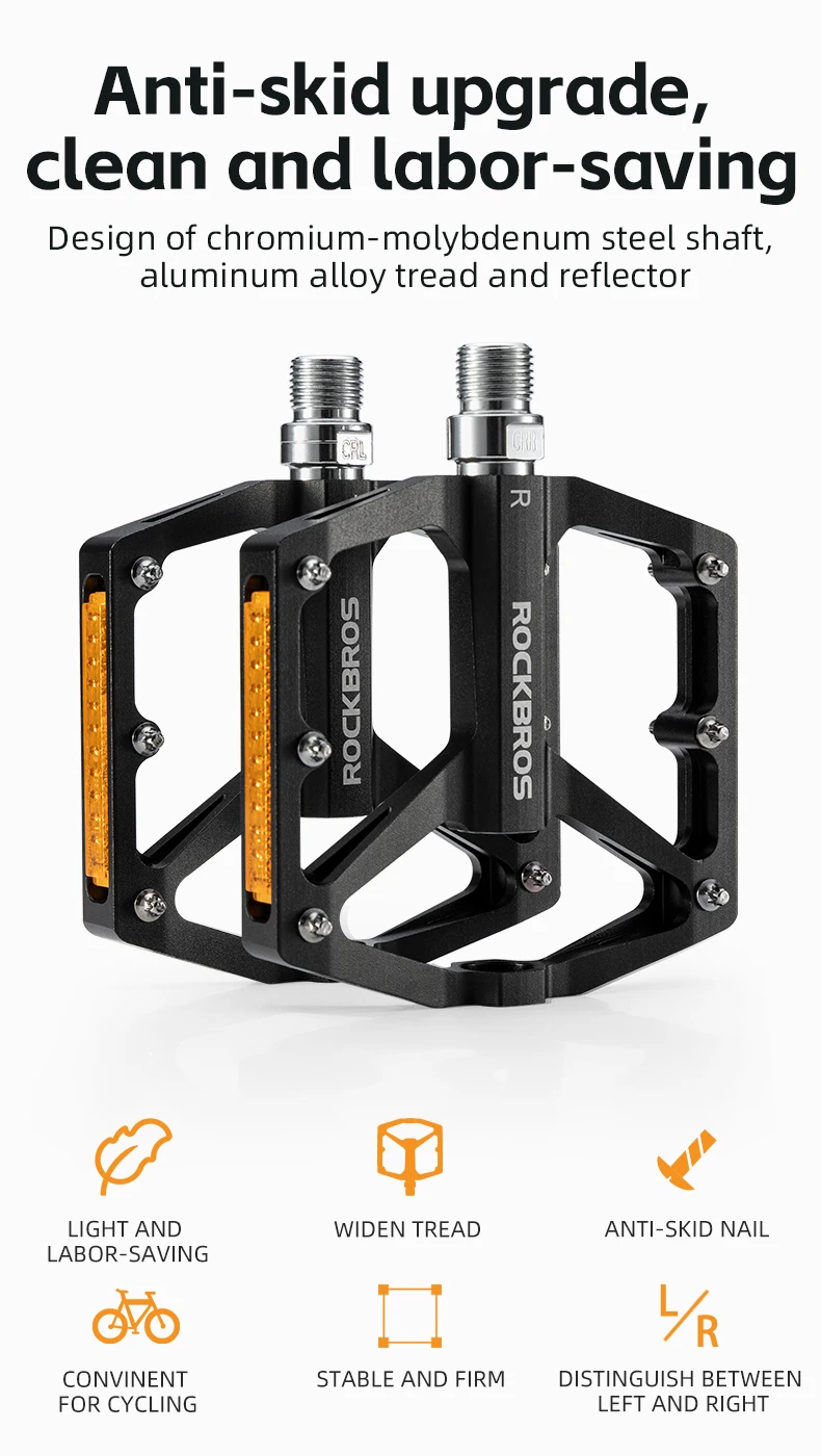 Pédales Plates VTT – Double Roulement – Aluminium – Antidérapantes – Multicolore