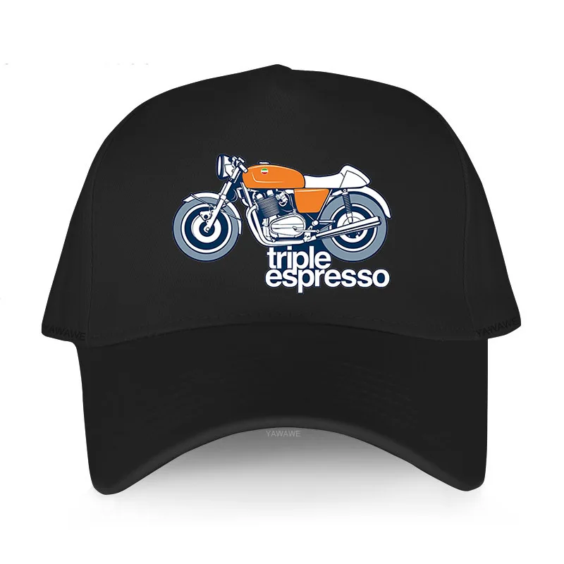 Vendita Calda Cappello Triple Espresso Bike Laverda Bike Moto Moto Cafe Racer Triple Espresso Custom Men Cotton Luxury Baseball Cap