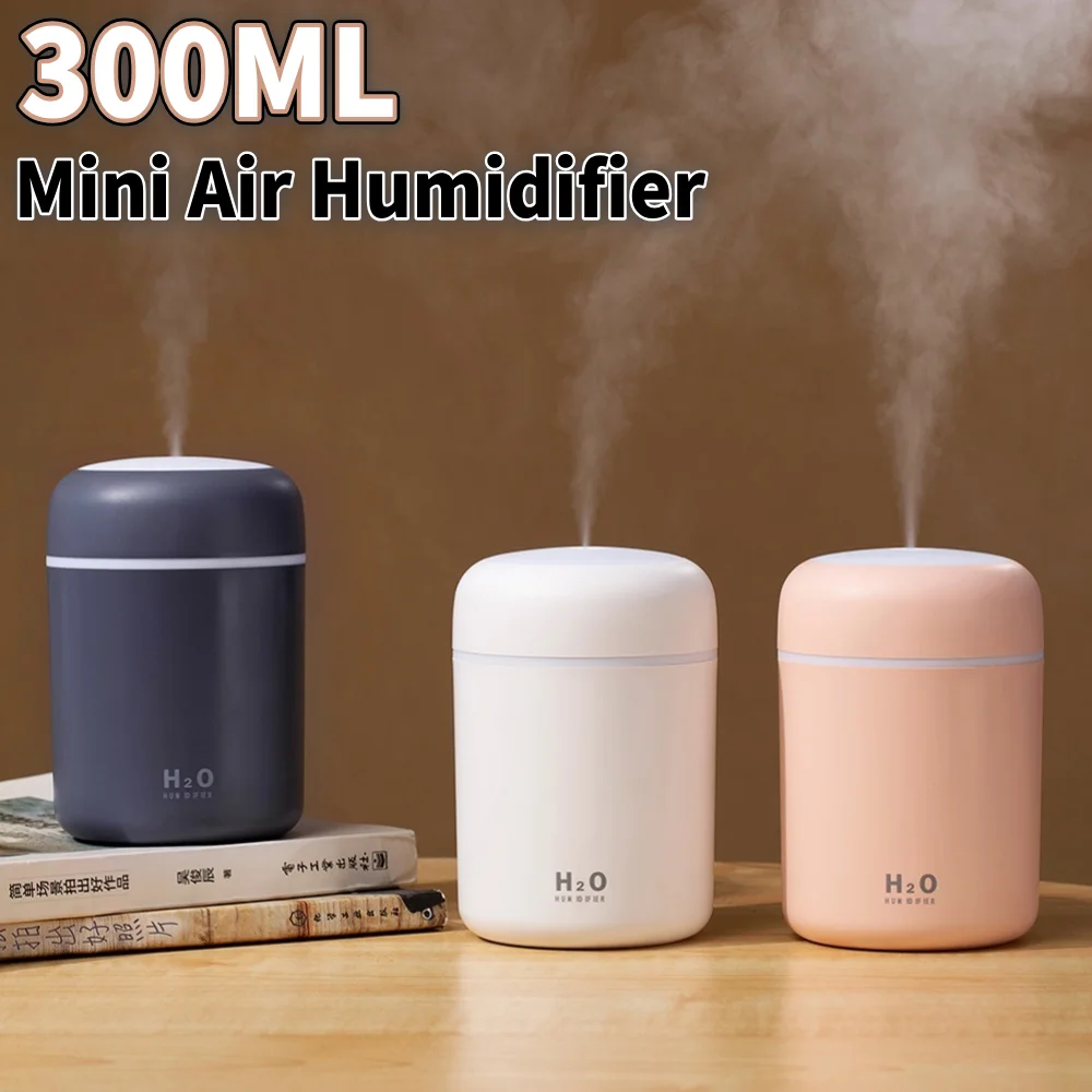 Mini Portable Air Humidifier USB Rechargeable with Colorful Light Car Mute Air Atomization Humidifier Oil Purifier Mist Maker ﻿