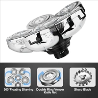 hiena Electric Shaver Head Replace Shaver Head MJTXD01SKS Cutter Head Accessories Electric Shaver Replacement 5 Heads 9D Floatin 2
