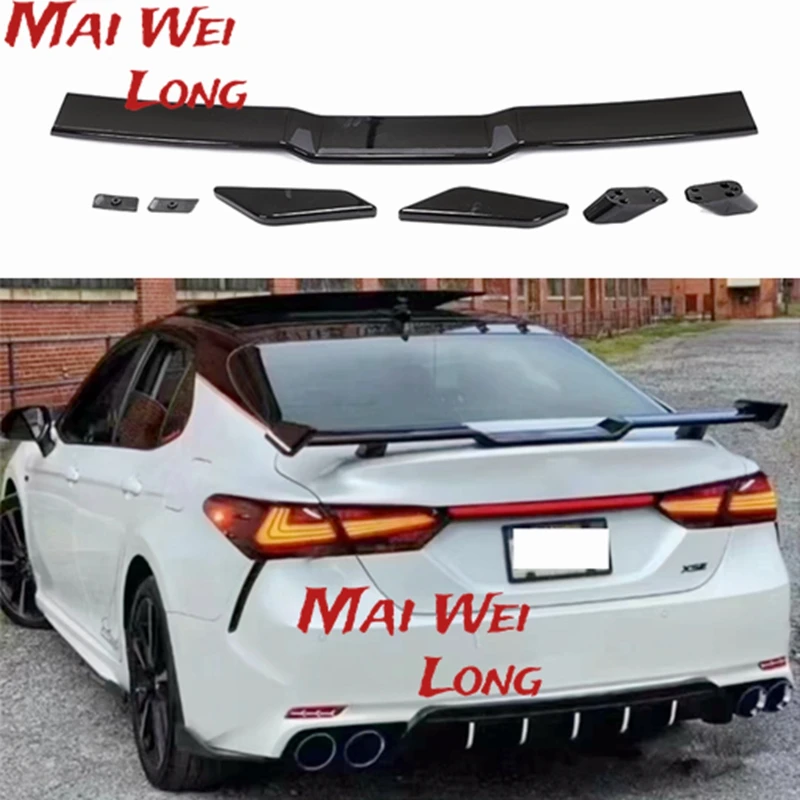 

For Toyota Camry Spoiler High Quality Abs Material Car Rear Wing Primer Color Rear Spoiler Car Styling Trd Style 2018 2019