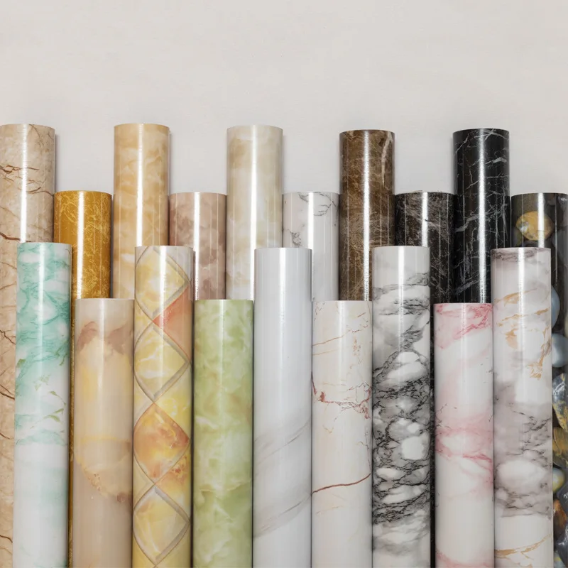 

Marble Wallpaper Kitchen Oil Sticker Self-adhesive Waterproof Cabinet Stove Countertop Wallpaper Desktop Bathroom Renovation