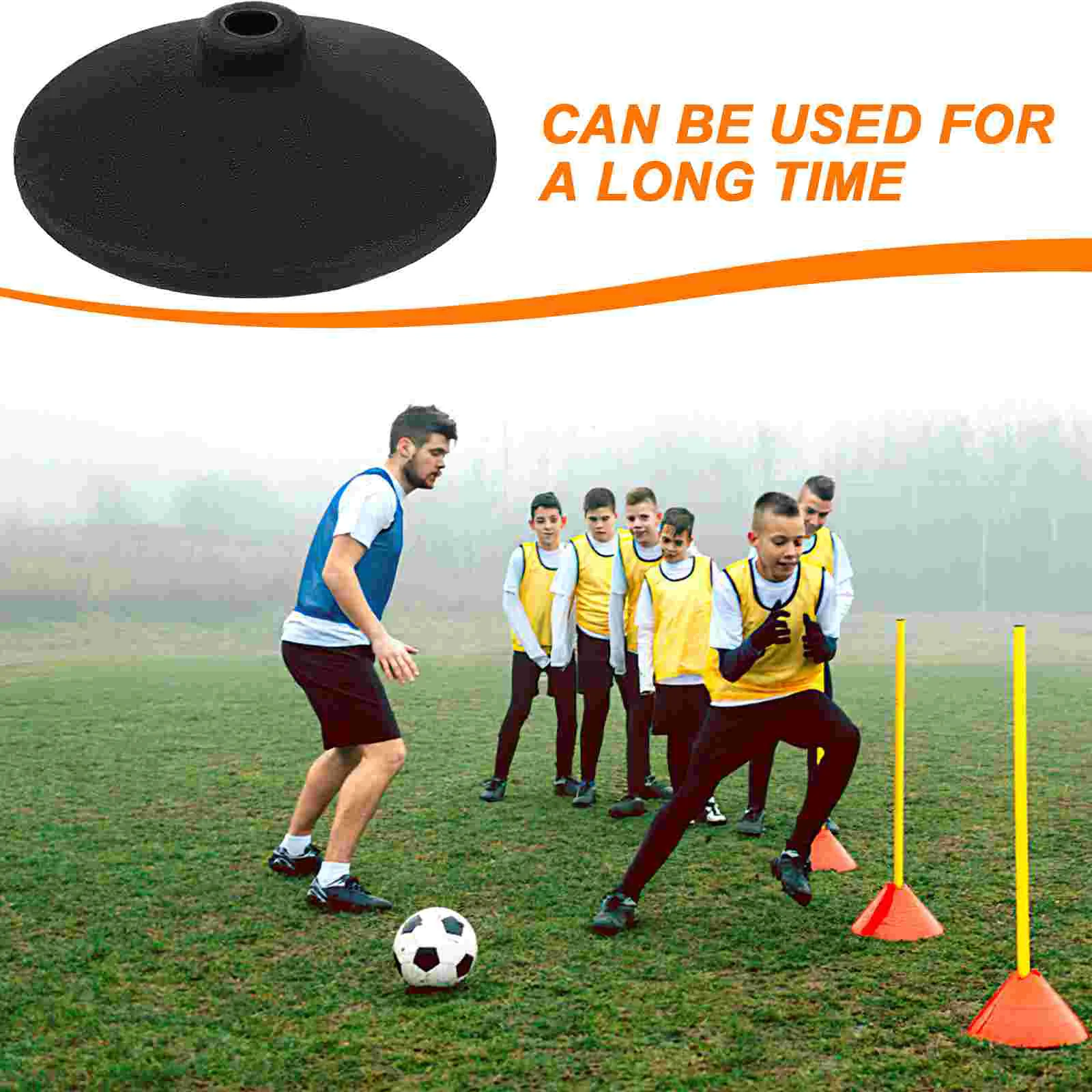Basketball Pole Base Adjustable Rubber Football Accessory for Soccer Agility Training