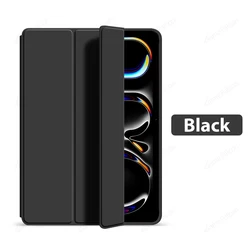 Trifold Stand Soft TPU Tablet Case with Flip Cover for iPad Pro 11 4th 2022 (Black)