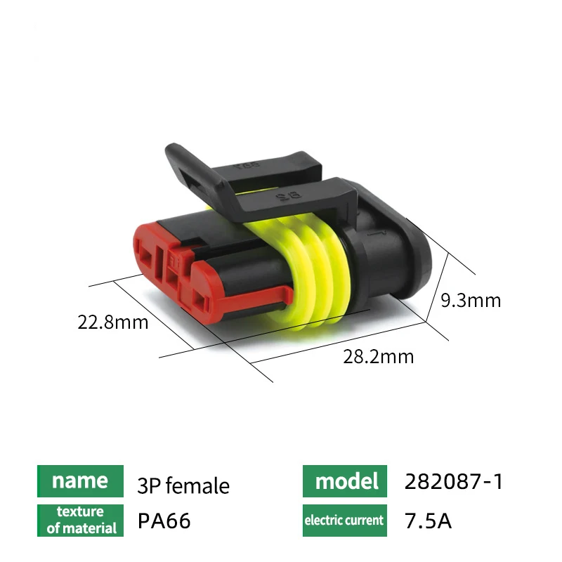 5Pin Waterproof AMP Auto Connector 18AWG M/F 1.5mm Term Quick Disconnect for Car Truck VehicleDJ7051-1.5-11/21 282089-1/282107-1 T&I Online Store
