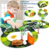 Dinosaur World Track Racing Track Toy Set Dinosaur Railway Toy Car Educational Bend Flexible Race Track Toys For Boy Gift 3