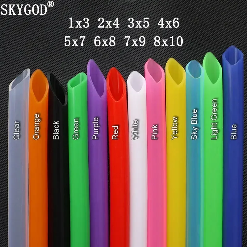 Silicone Tube 2/5M ID 1-8mm Flexible Rubber Hose Food Grade