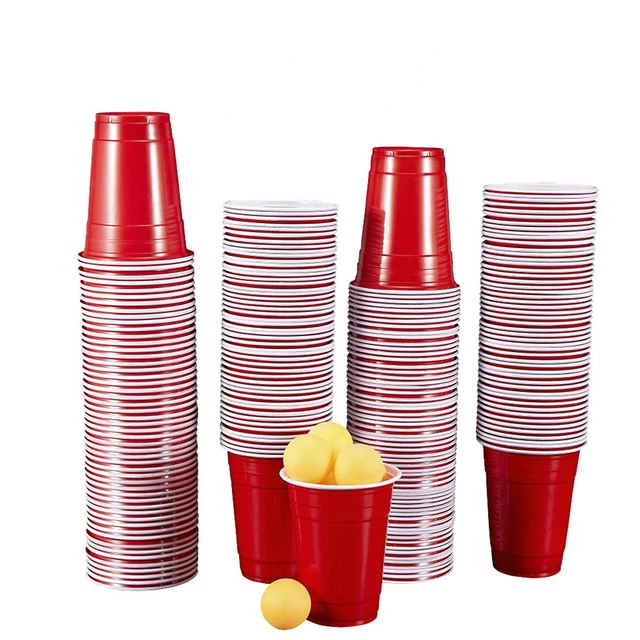 16-Ounce Plastic Party Cups in Red (25 Pack) Disposable Plastic Cups  Recyclable Red Cups with Fill Lines for Drinks,BBQ,Picnics - AliExpress