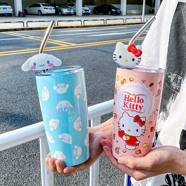 Sanrio Tumbler with Straw Warm Cool Lovely Cup Hello Kitty My