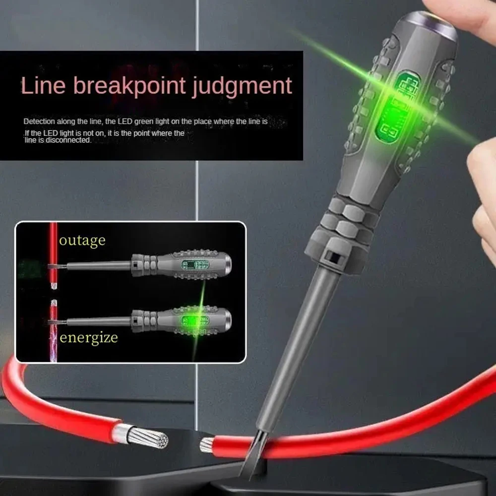 Alloy Point Contact Electric Test Pen Screwdriver Lightweight Non-contact Test Pen Electrician Tool